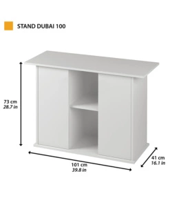 MOBILE IN LEGNO PER ACQUARIO - STAND BUBAI 100 NERO, 101 x 41 x h 73 CM - FERPLAST